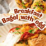 Breakfast bagel with egg
