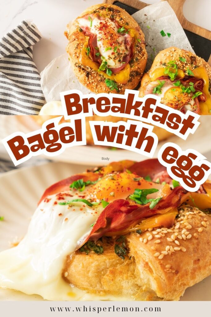 Breakfast bagel with egg