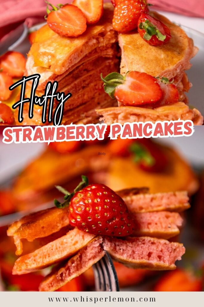 Fluffy Strawberry Pancakes