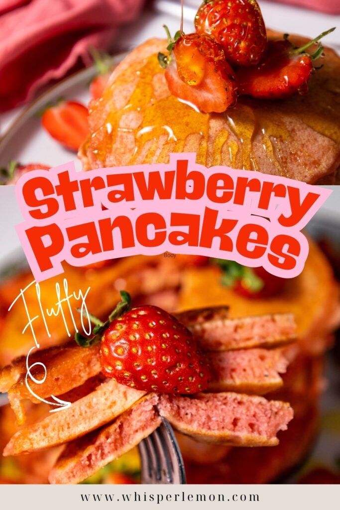 Fluffy Strawberry Pancakes