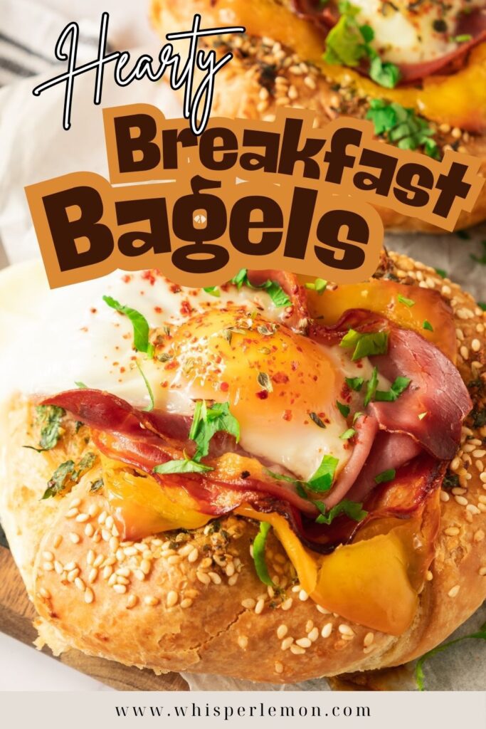 Breakfast bagel with egg