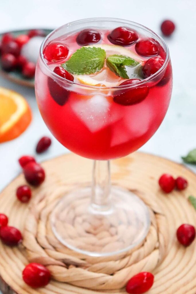 Cranberry Spritzer Mocktail