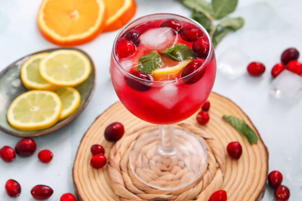 Cranberry Spritzer Mocktail