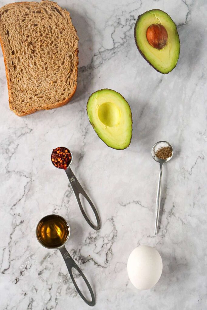 Grated egg avocado toast