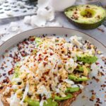 Grated egg avocado toast