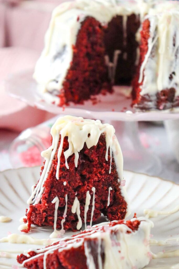 Red velvet love bundt cake