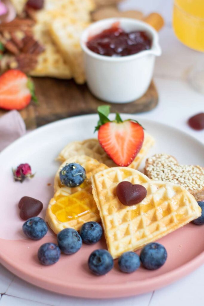 Valentines day breakfast board
