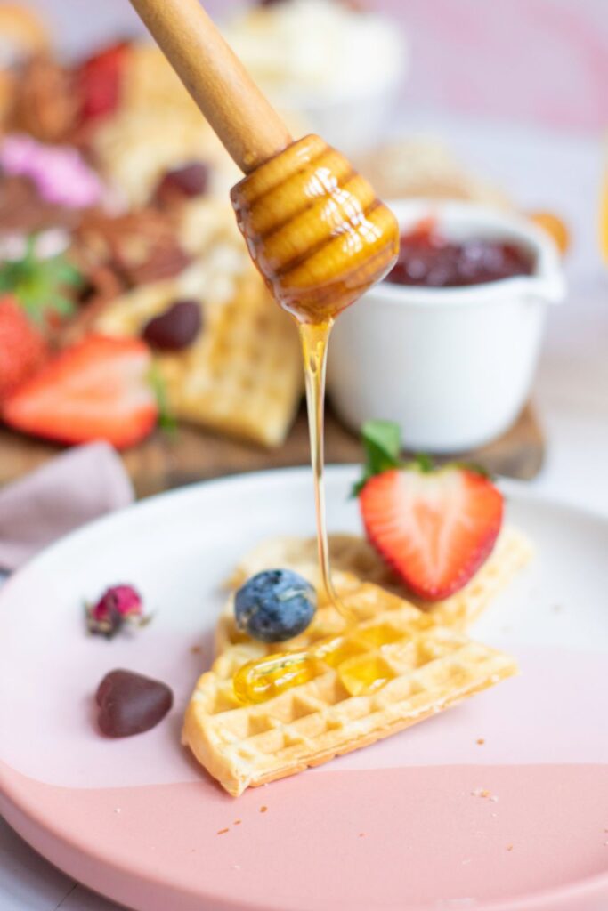 Valentines day breakfast board