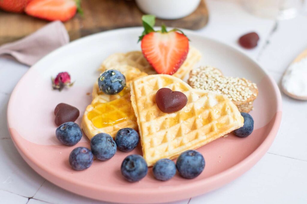 Valentine's day breakfast board