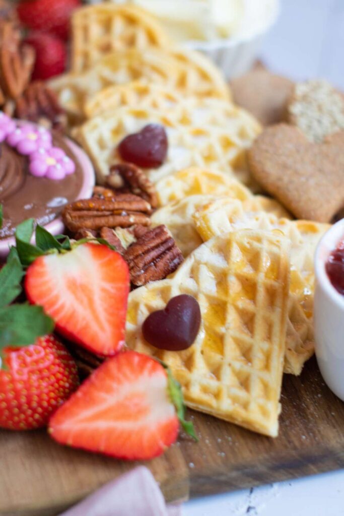 Valentine's day breakfast board