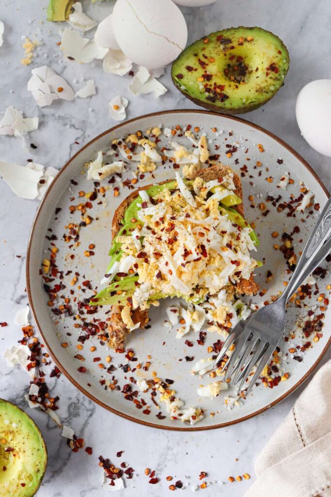 Viral Tiktok Grated Egg Avocado Toast
