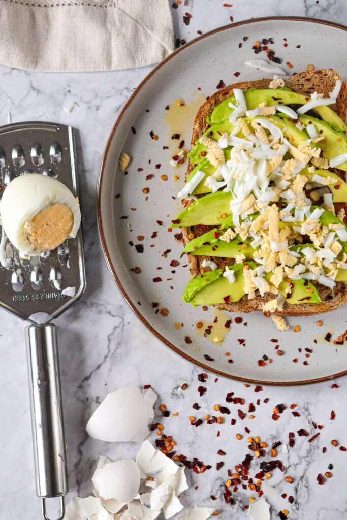 Viral Tiktok Grated Egg Avocado Toast