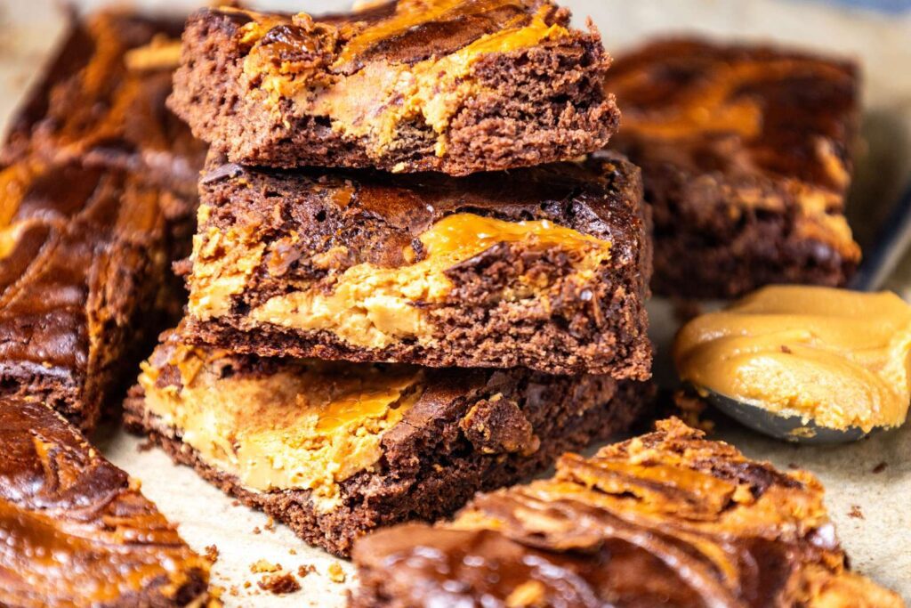 Peanut butter brownies
