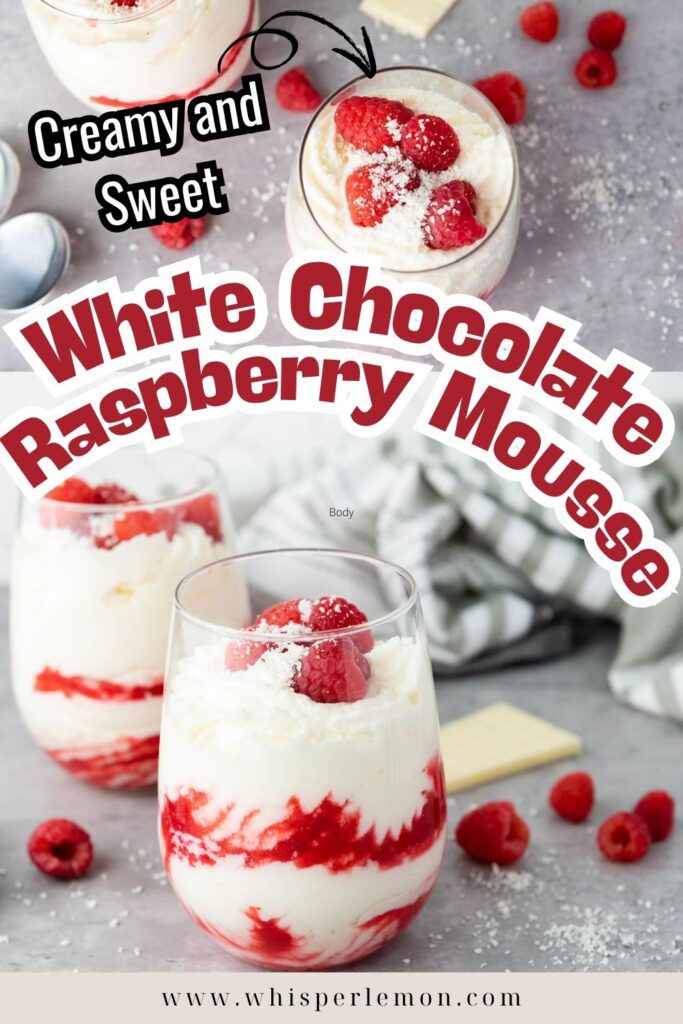 White chocolate raspberry Mousse
