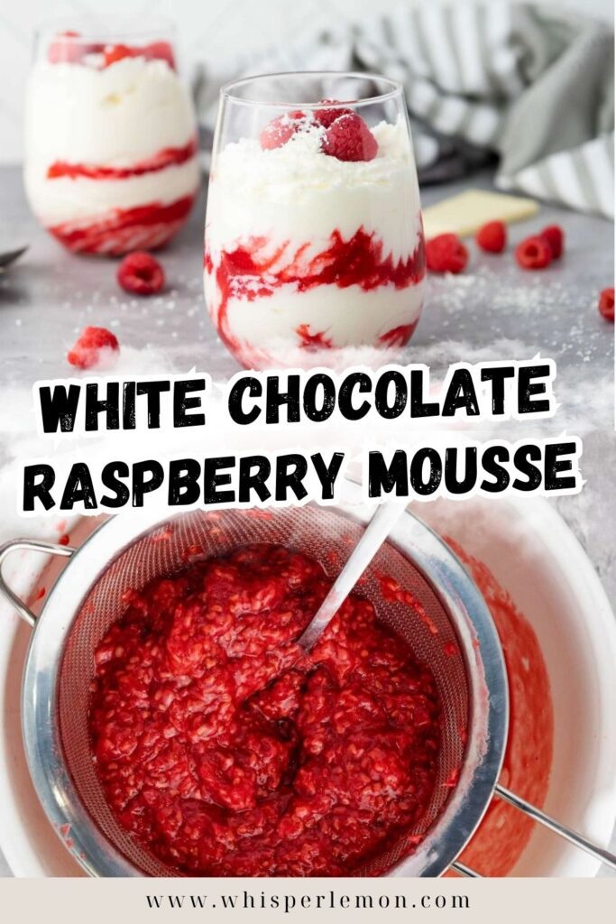 White chocolate raspberry Mousse