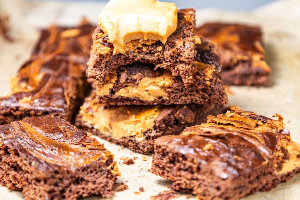 Peanut butter brownies