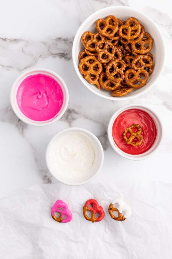 Valentines day pretzels