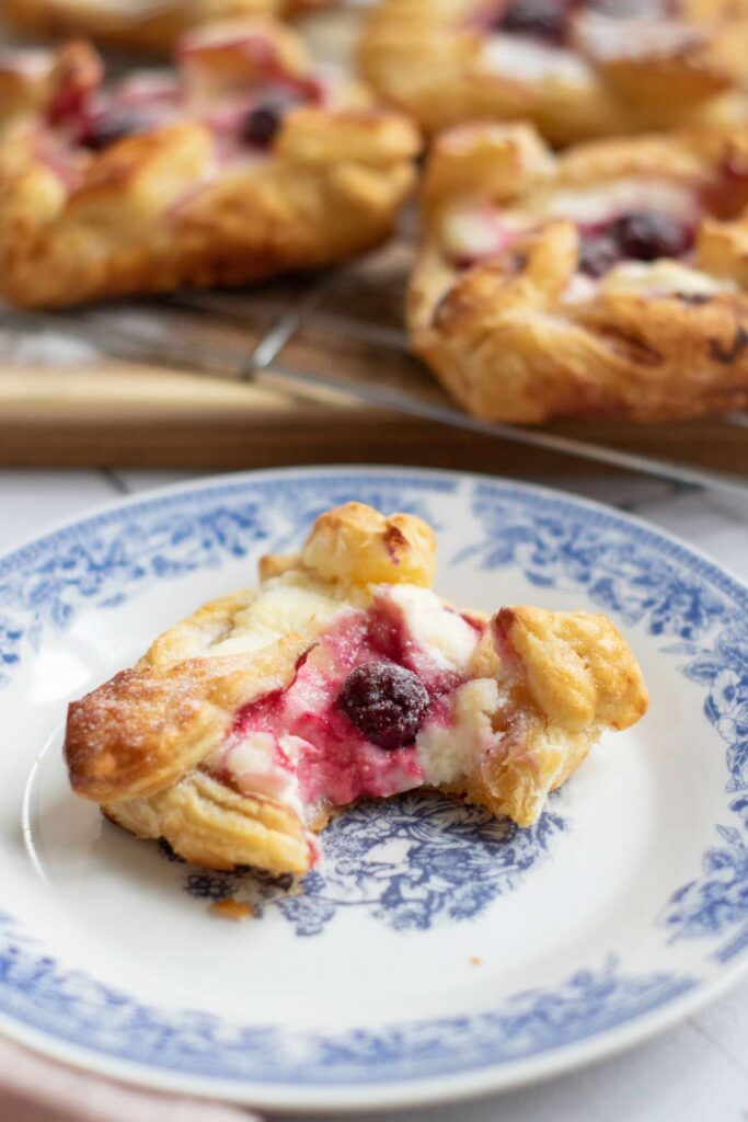 Danish Pastries with Cream Cheese and Cherries