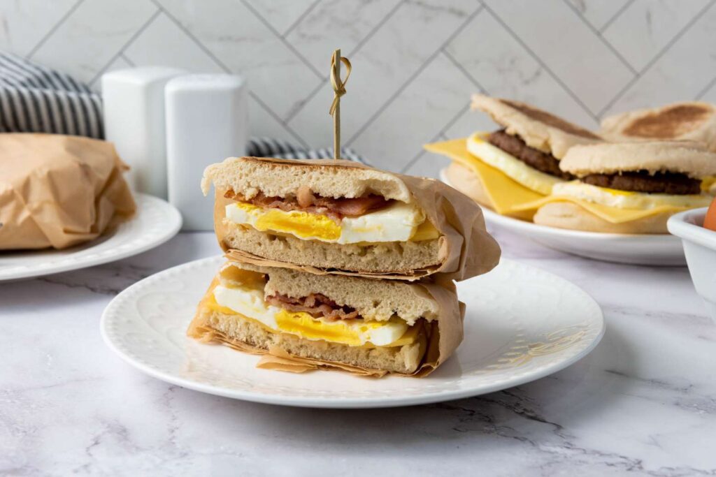 Freezer breakfast sandwiches