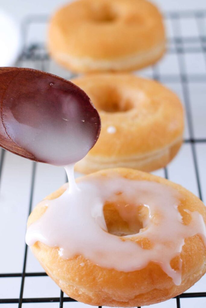 Homemade pink orange donuts 
