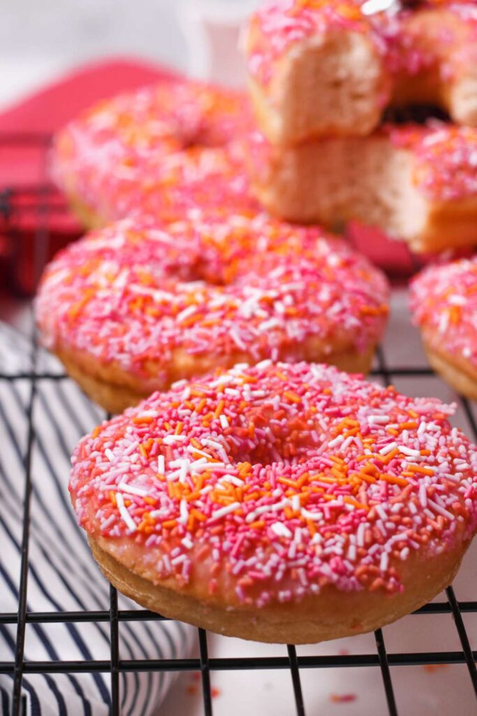 Homemade pink orange donuts (23)