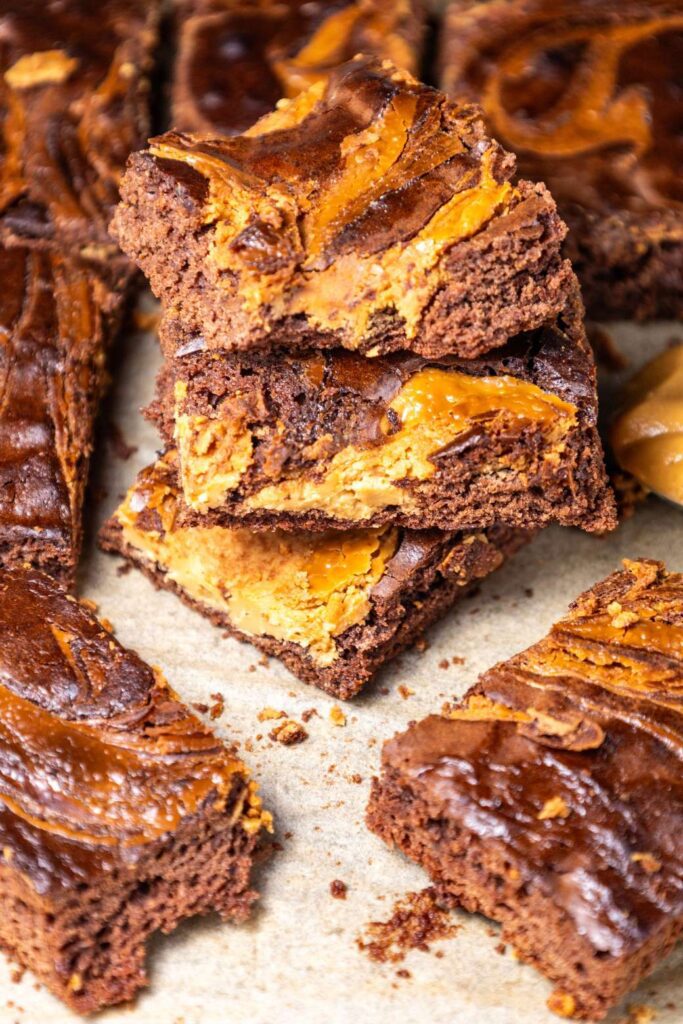 Peanut butter brownies