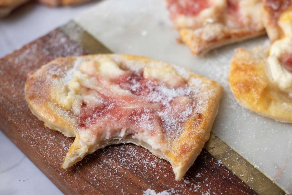 Puff pastry cream cheese tarts