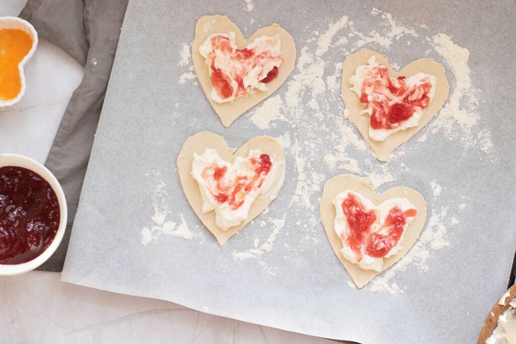 Puff pastry cream cheese tarts