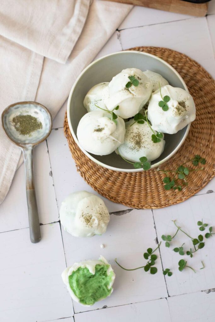 Saint Patrick's Day Green Matcha Truffles