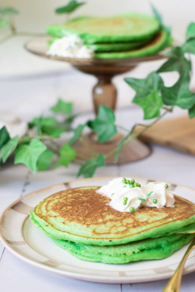 Saint patricks day pancakes