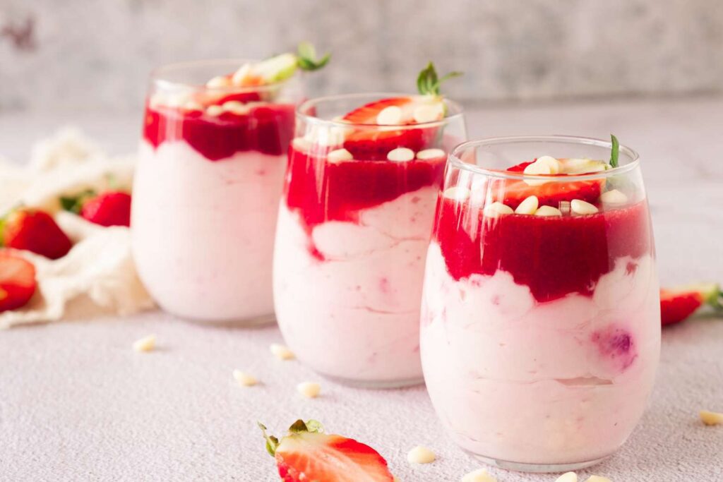 Strawberry mascarpone mousse 