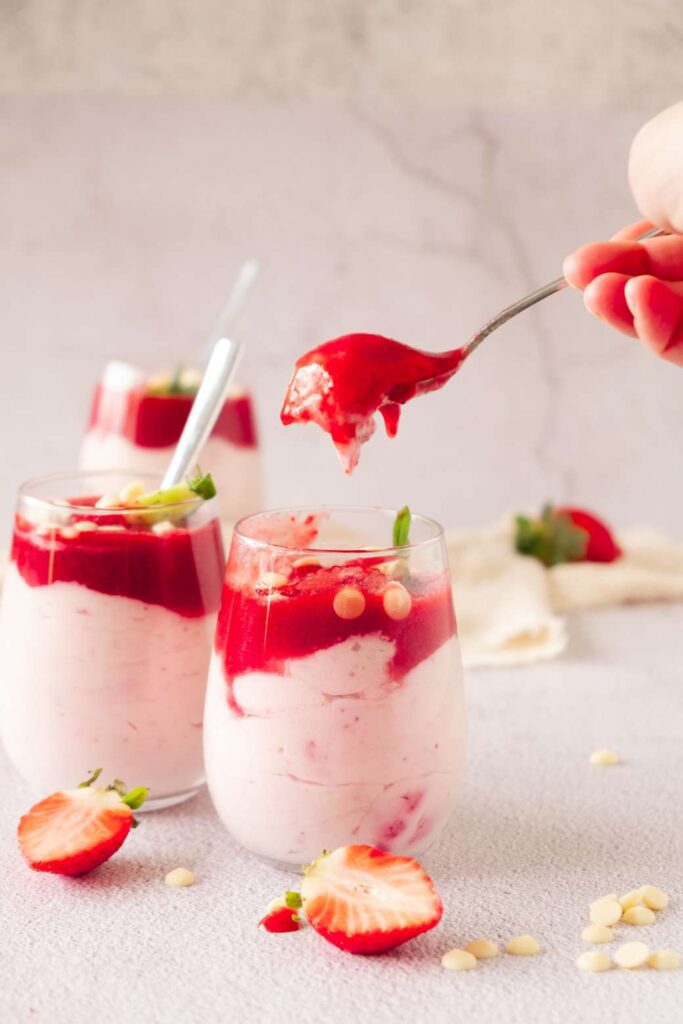 Strawberry mascarpone mousse 
