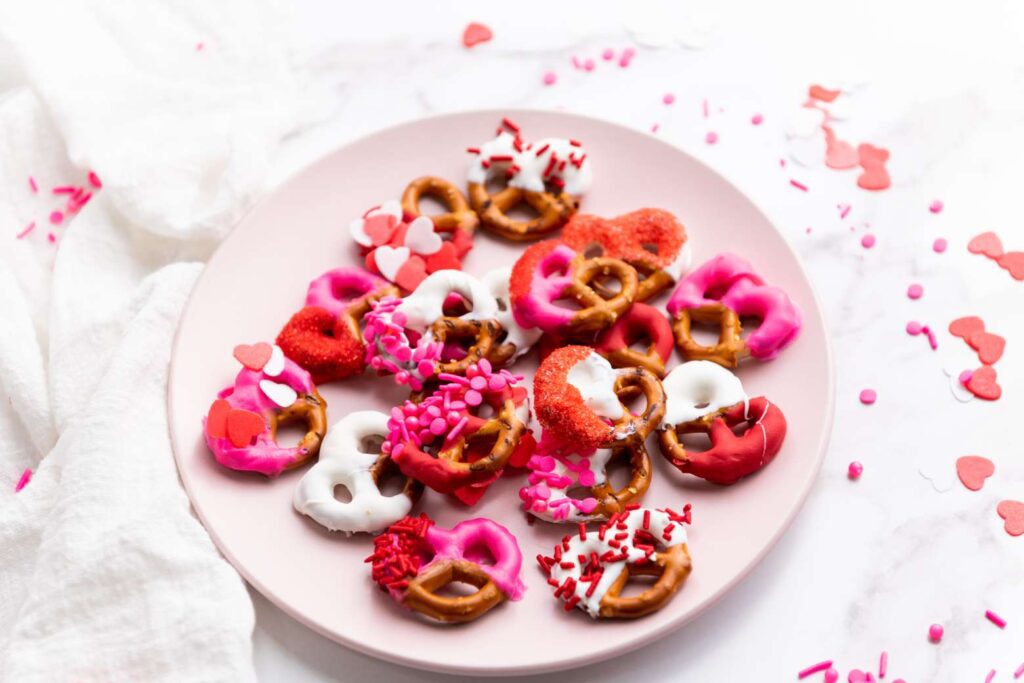 Valentine day pretzel