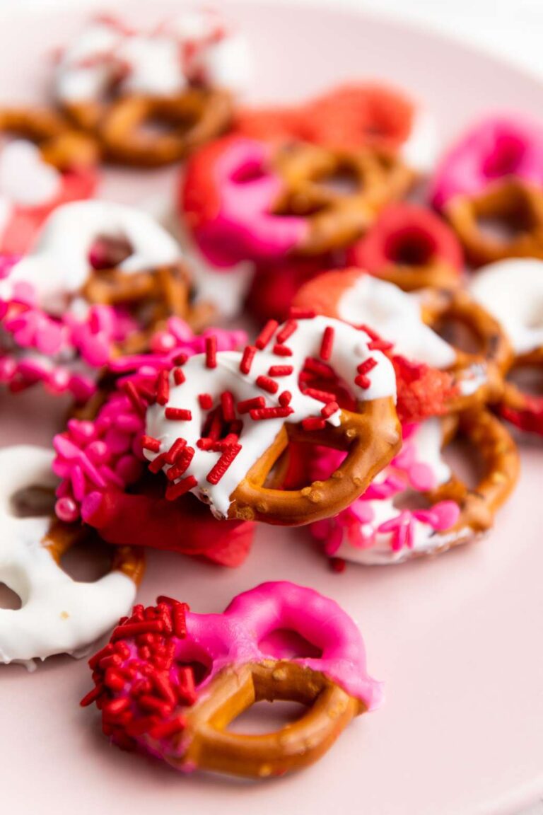 Valentines day pretzels
