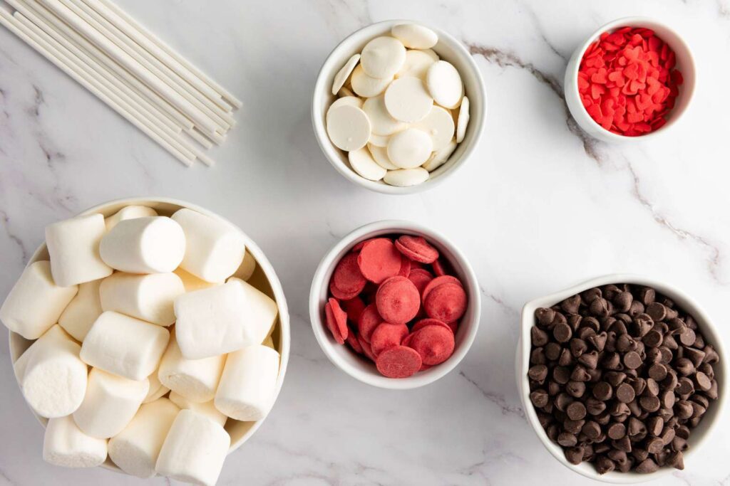 Valentines days marshmallows
