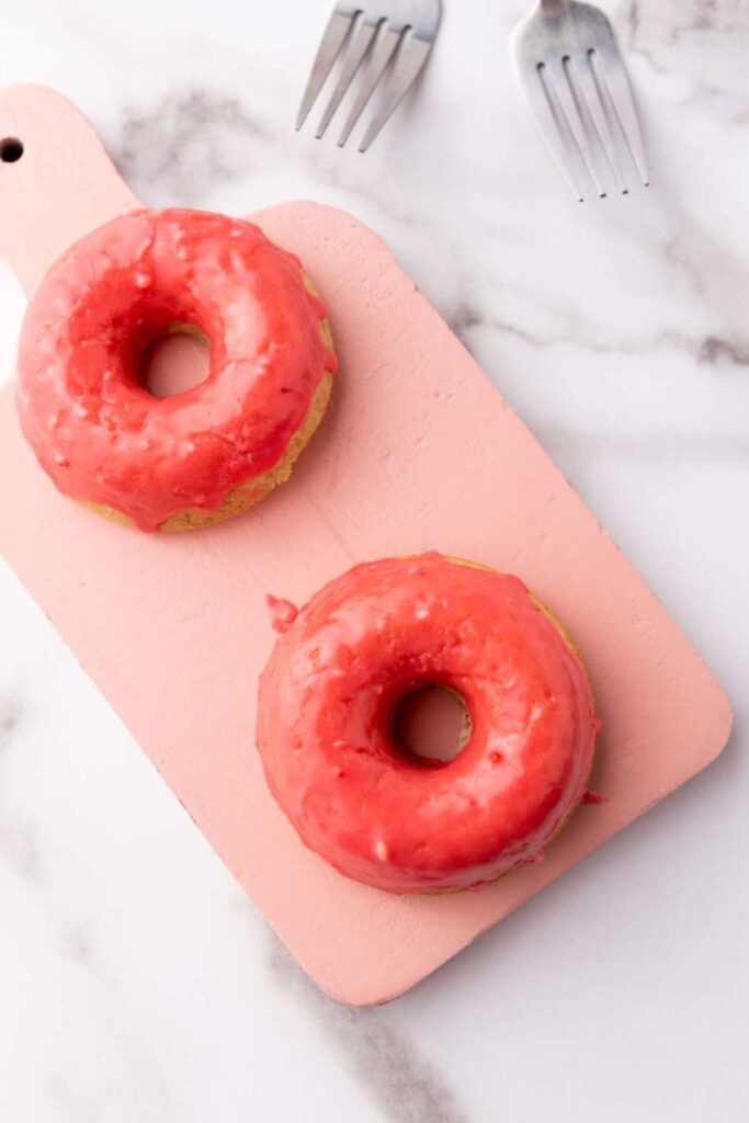 Vegan baked vanilla donuts
