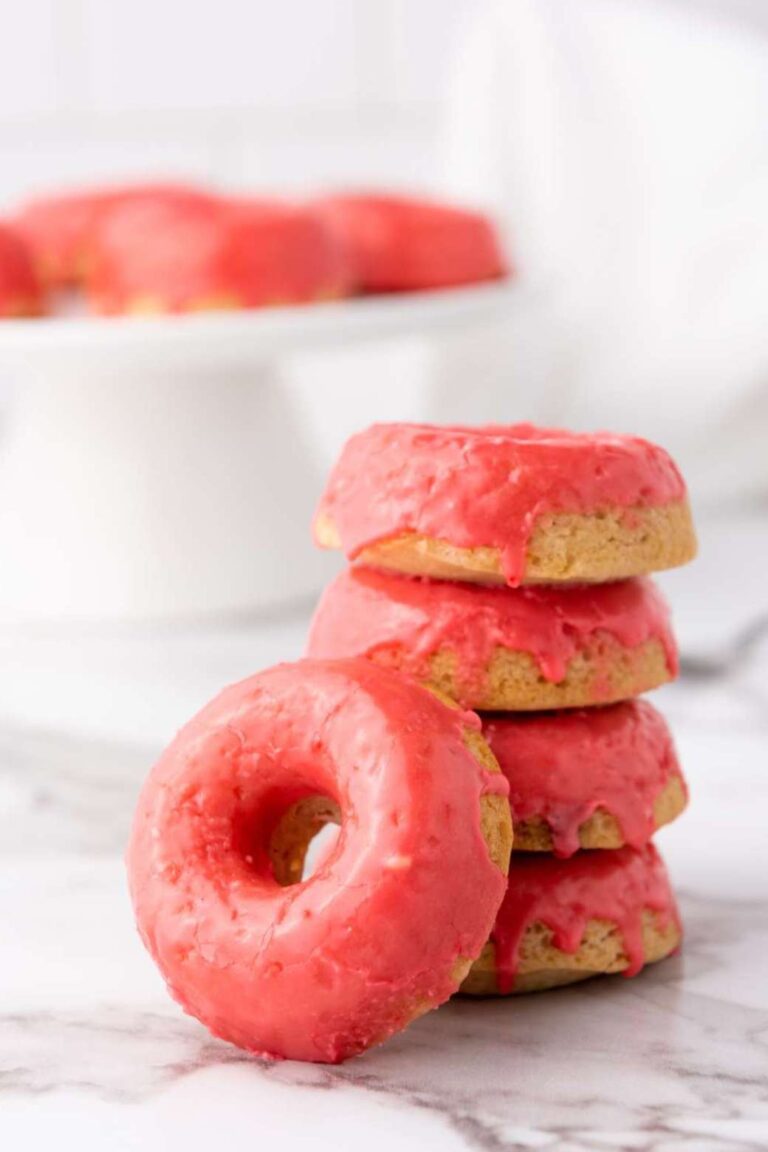 Vegan baked vanilla donuts