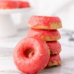Vegan baked vanilla donuts