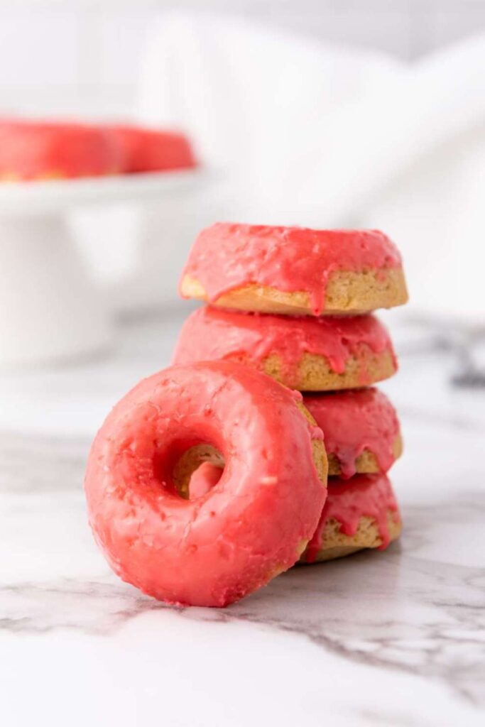 Vegan baked vanilla donuts