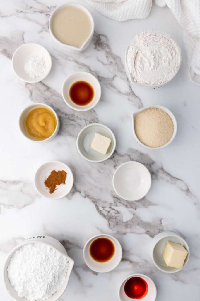 Vegan baked vanilla donuts