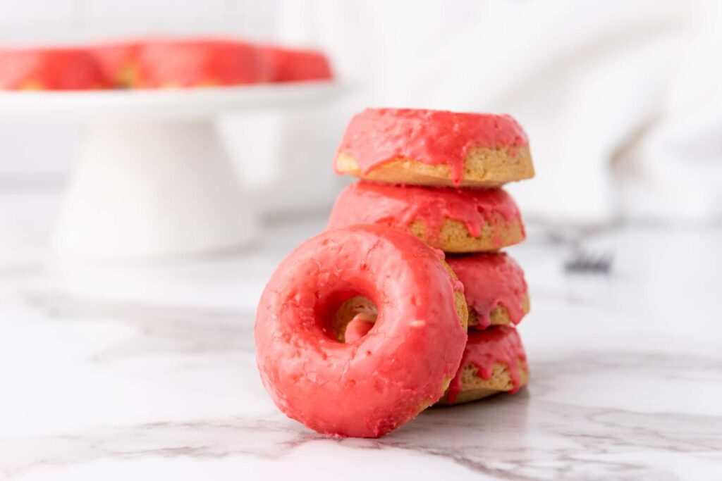 Vegan baked vanilla donuts