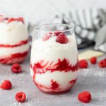White chocolate raspberry mousse