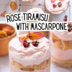 Rose tiramisu with mascarpone
