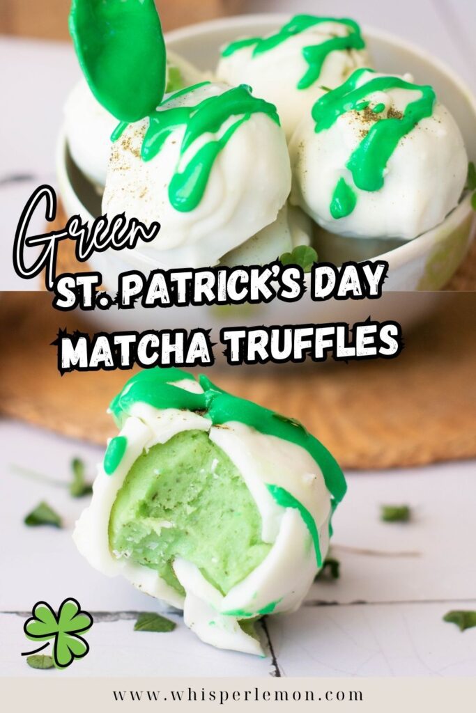 Saint Patrick's Day Green Matcha Truffles