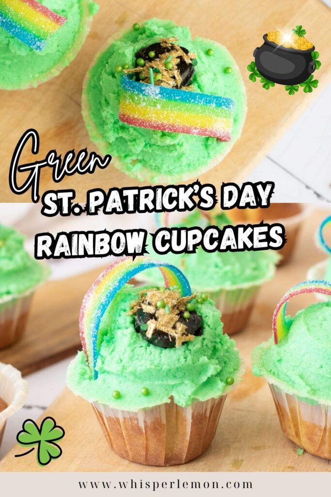 Saint patricks day rainbow cupcakes 