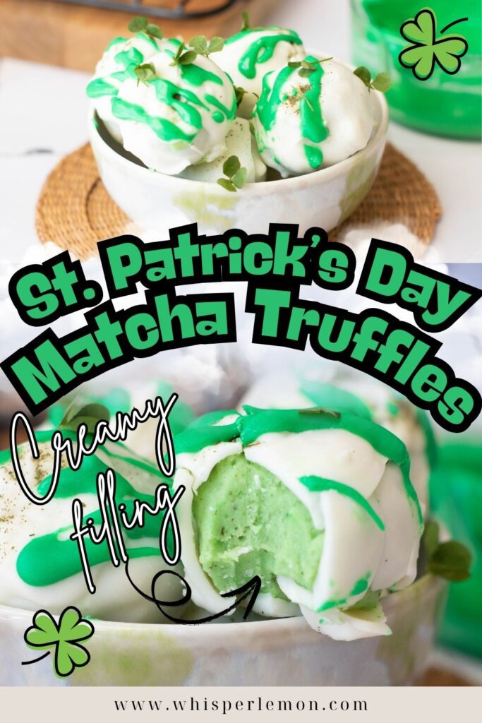 Saint Patrick's Day Green Matcha Truffles