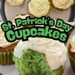 St patricks day green cupcakes