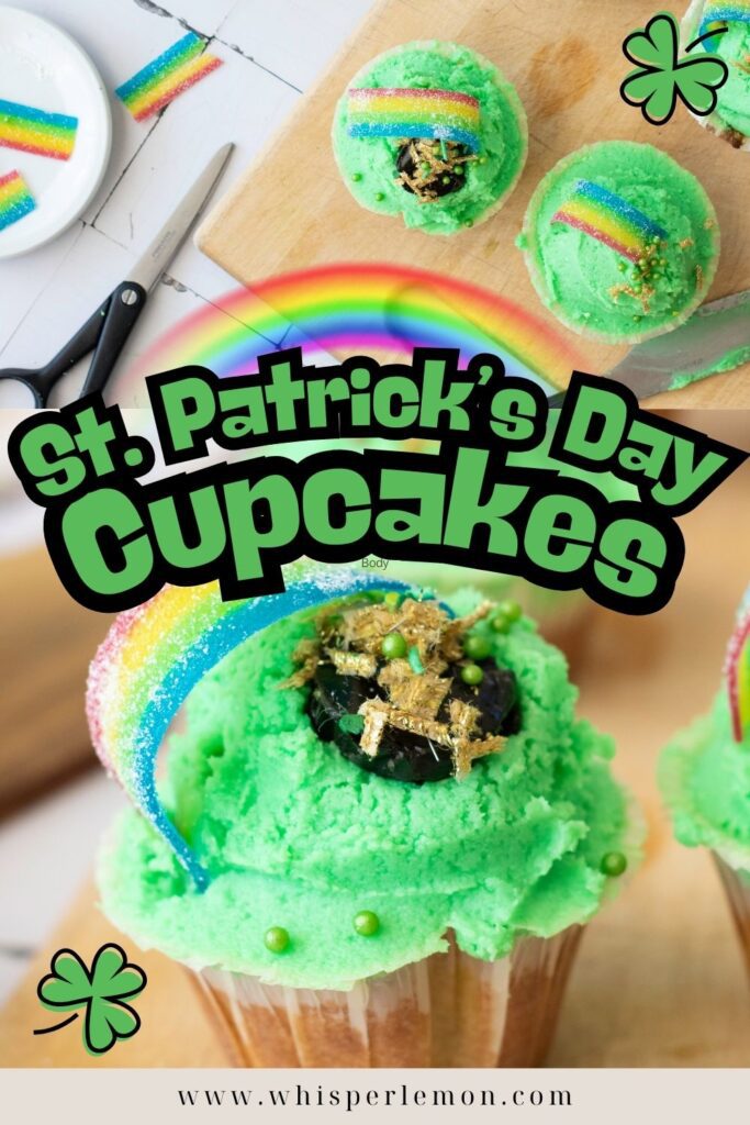 Saint patricks day rainbow cupcakes 