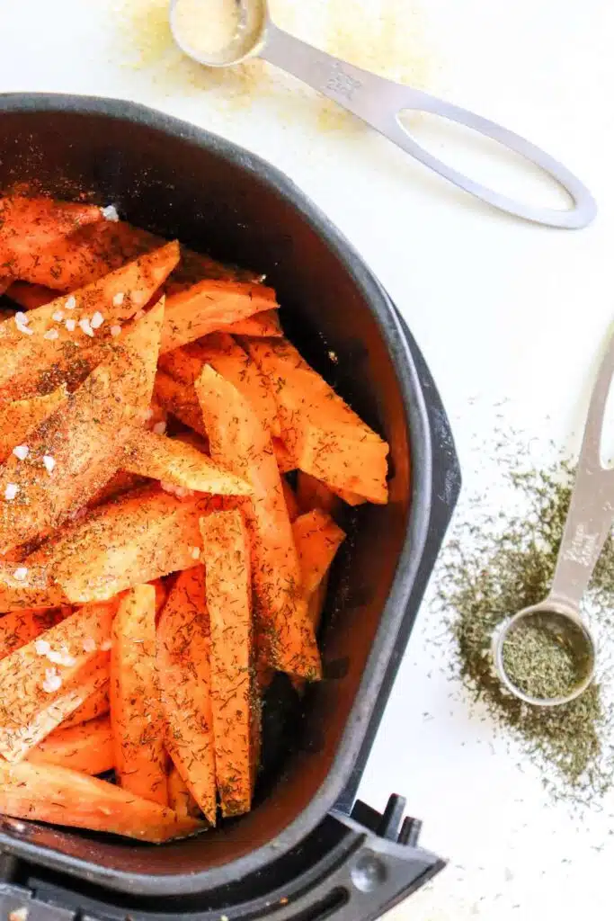 Air fryer sweet potato