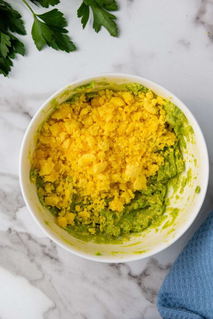 Avocado deviled eggs